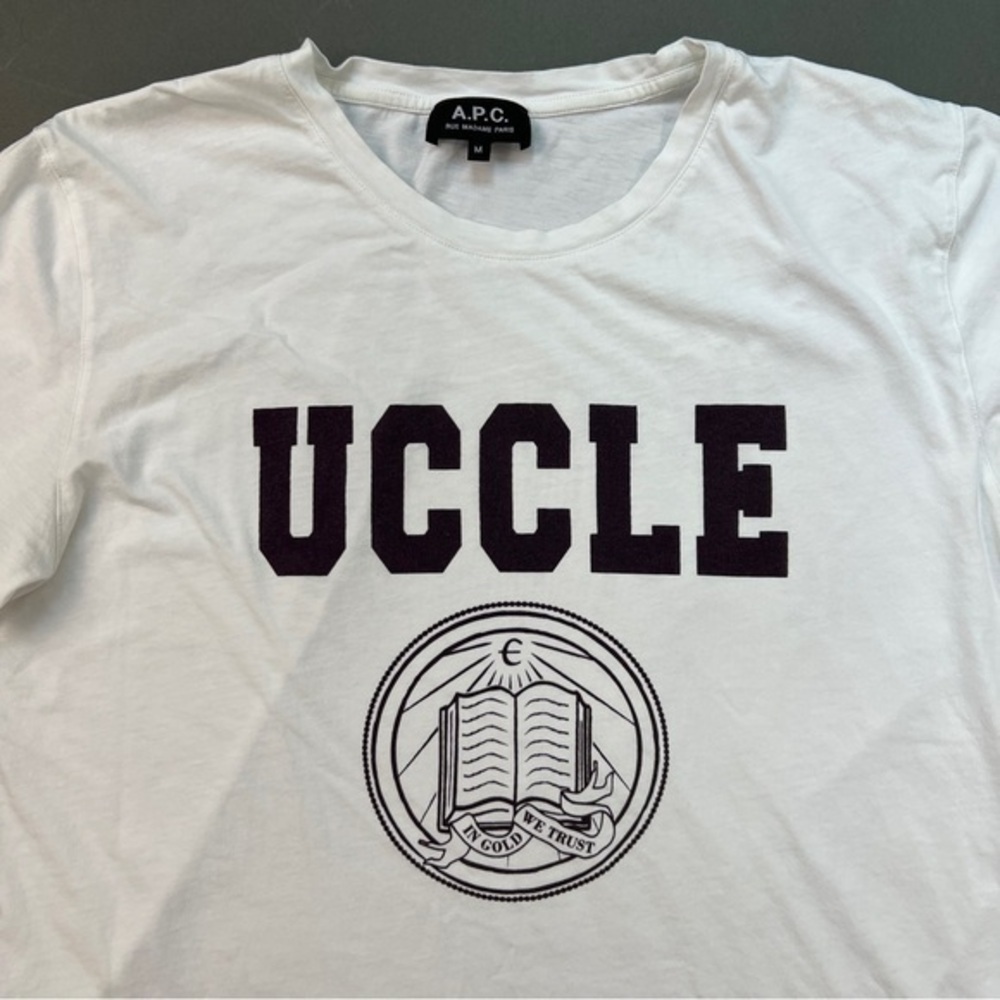 APC Tee Shirt UCCLE IN GOD WE TRUST graphic tee - Picture 3 of 8